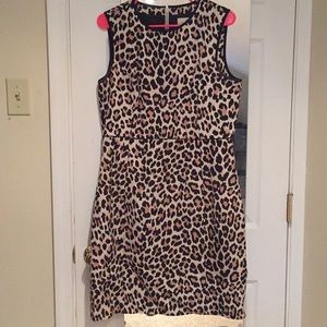 Kate spade black printed leopard dress